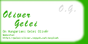 oliver gelei business card